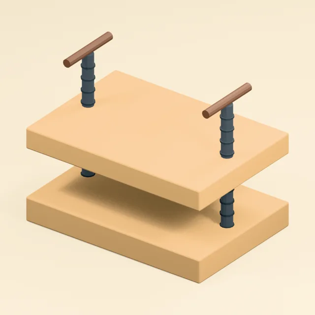 Twin screw book press