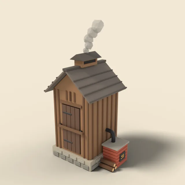 Smokehouse small wooden
