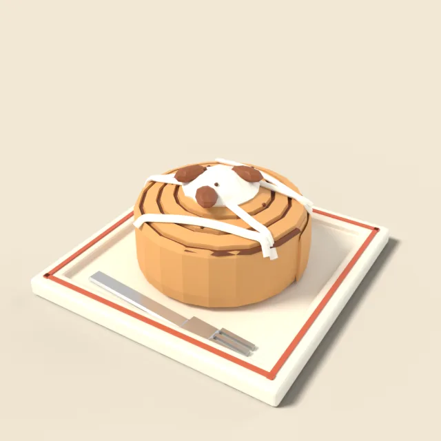 Cinnamon roll with icing