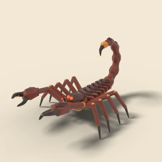 Giant scorpion with stinger raised