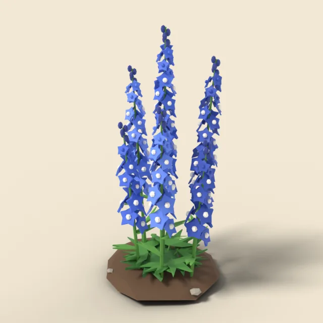 Blue delphinium spikes