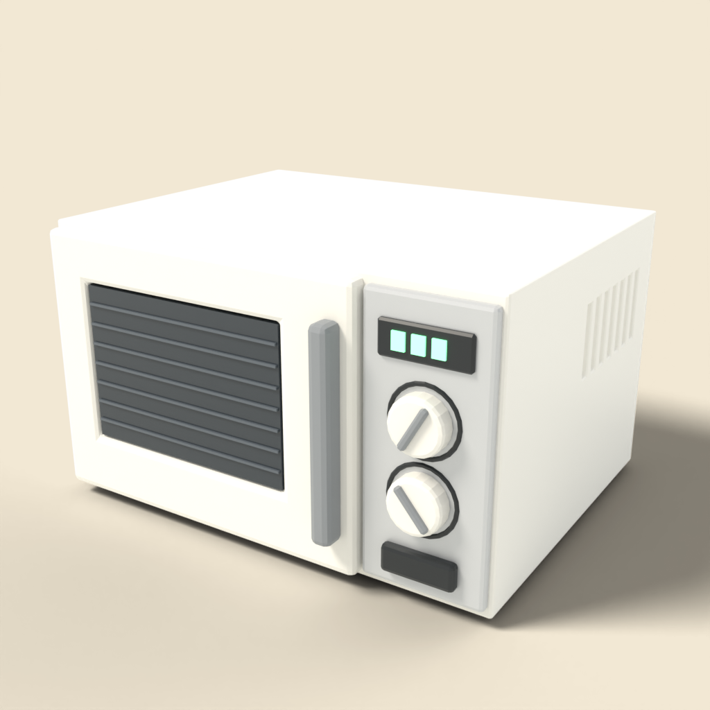 White countertop microwave oven