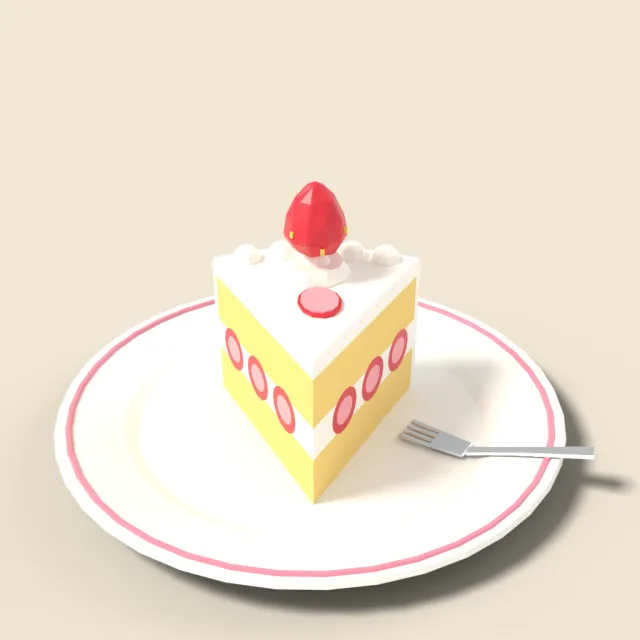 Strawberry shortcake slice