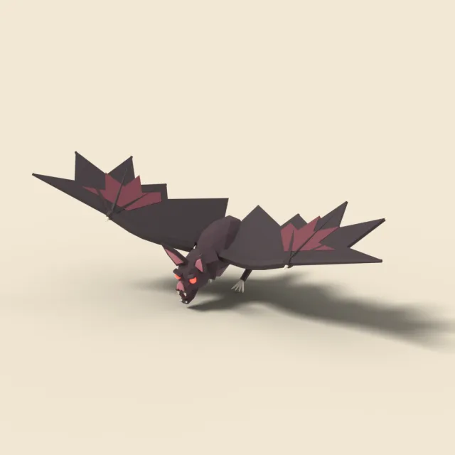 Vampire bat swooping