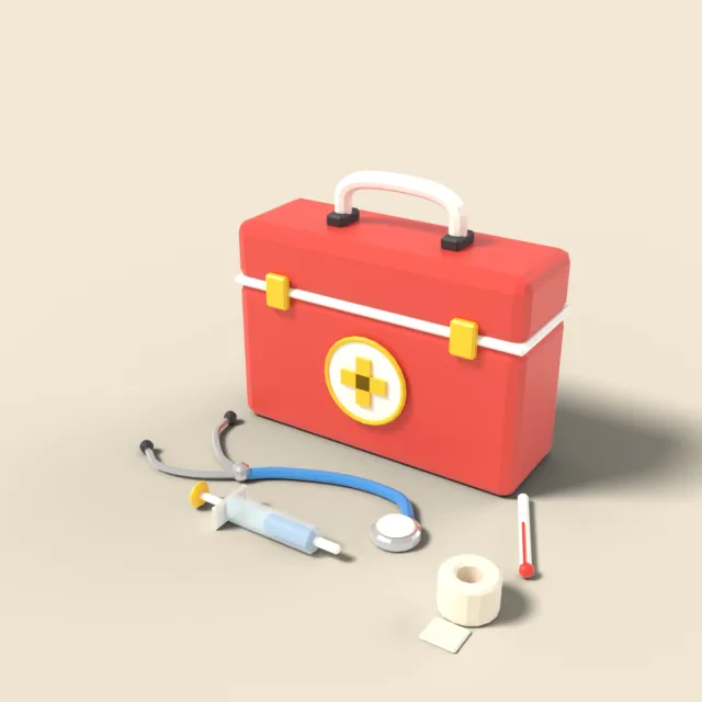 Toy doctor kit with stethoscope