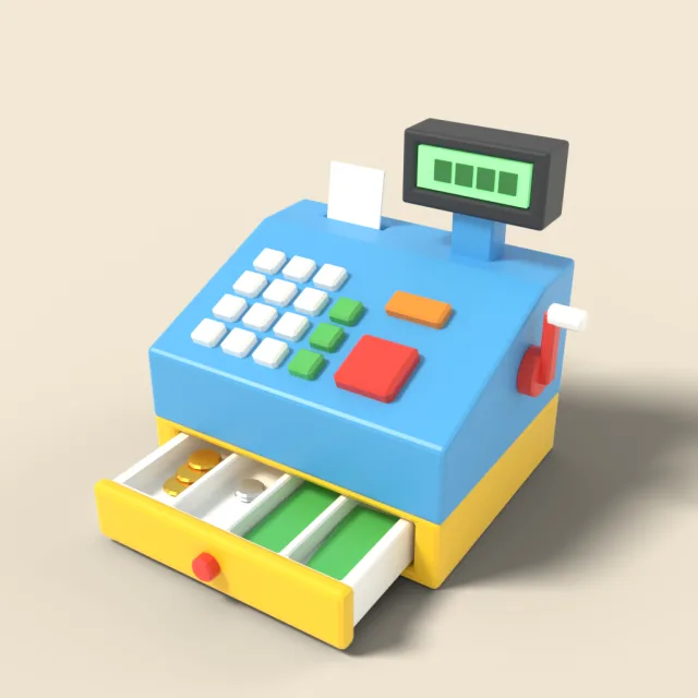 Toy cash register