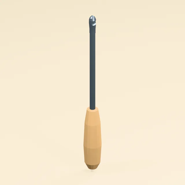 Ergonomic crochet hook with compact rounded yarn notch