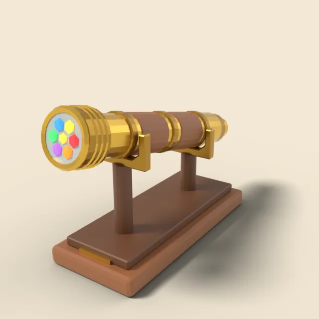 Brass kaleidoscope on stand
