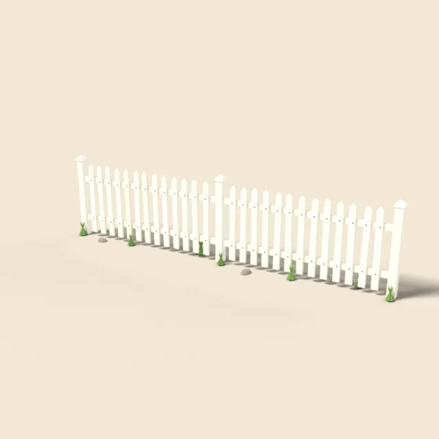 White picket fence straight