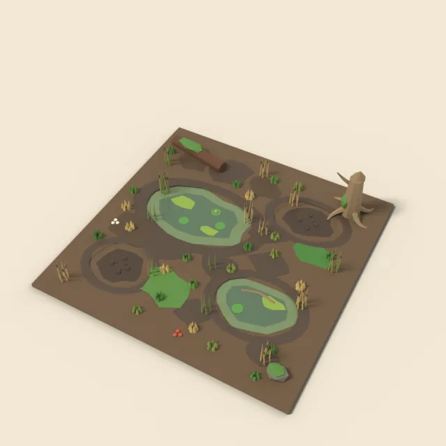 Swamp tile with mud pools