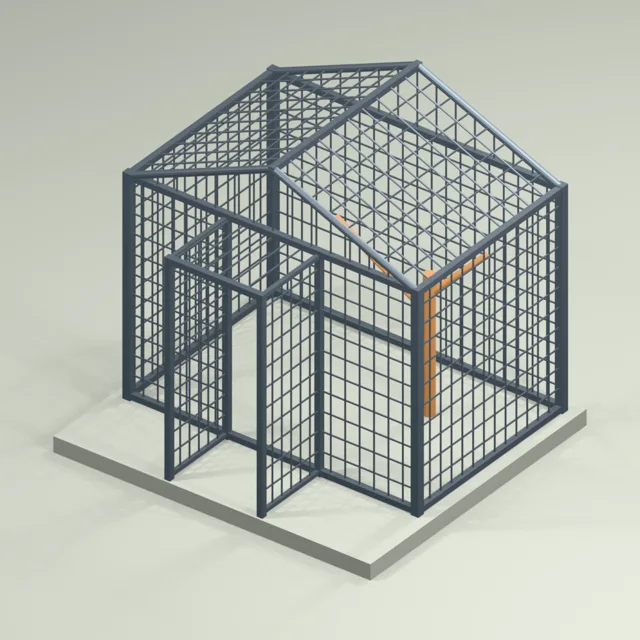 walk_in_mesh_aviary_open_functional_assembly