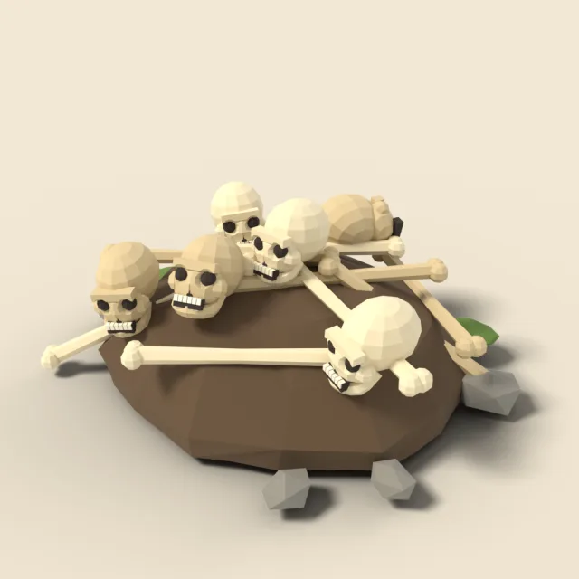 Skull and bones pile