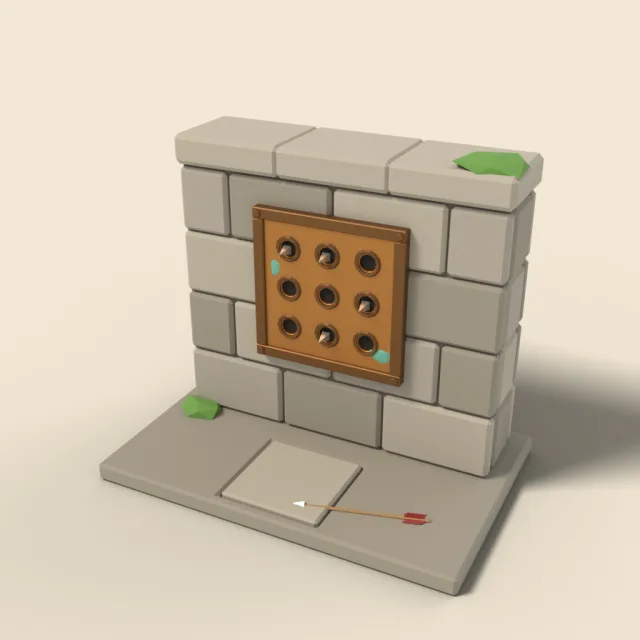 Wall arrow trap plate