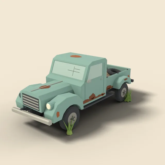 Rusty abandoned pickup