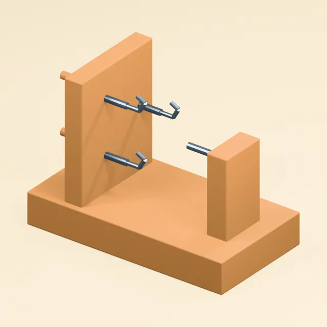 Three-crank rope-making rig