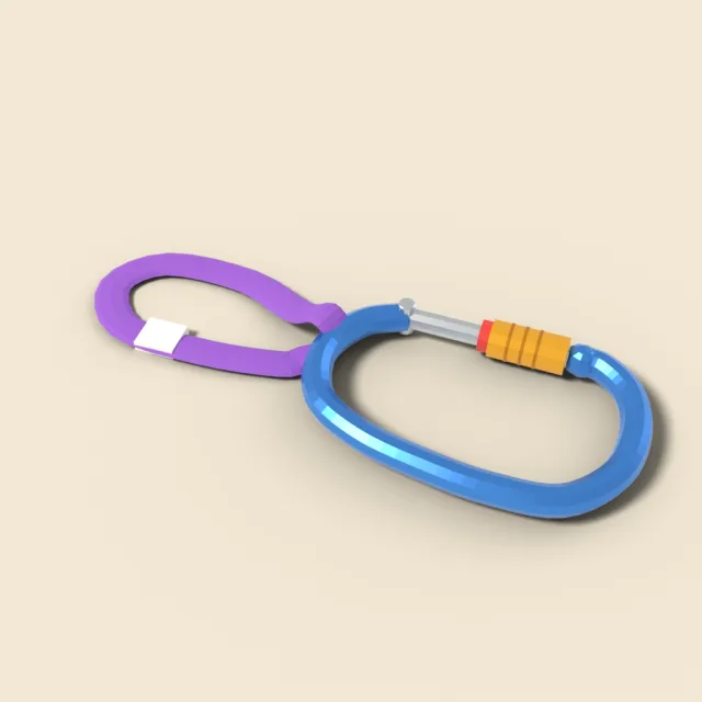 Climbing carabiner with screw gate