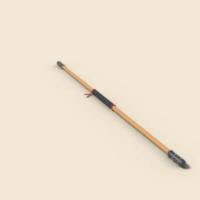 Bo staff with iron end caps