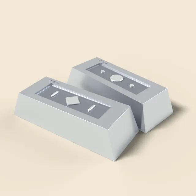 Pair of silver ingots