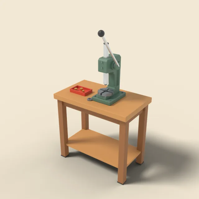 Arbor press on bench