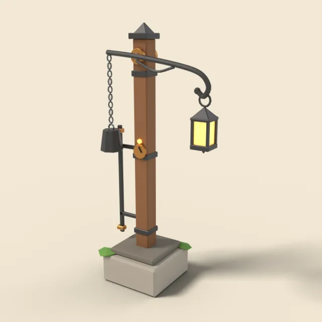 Lantern hook switch post