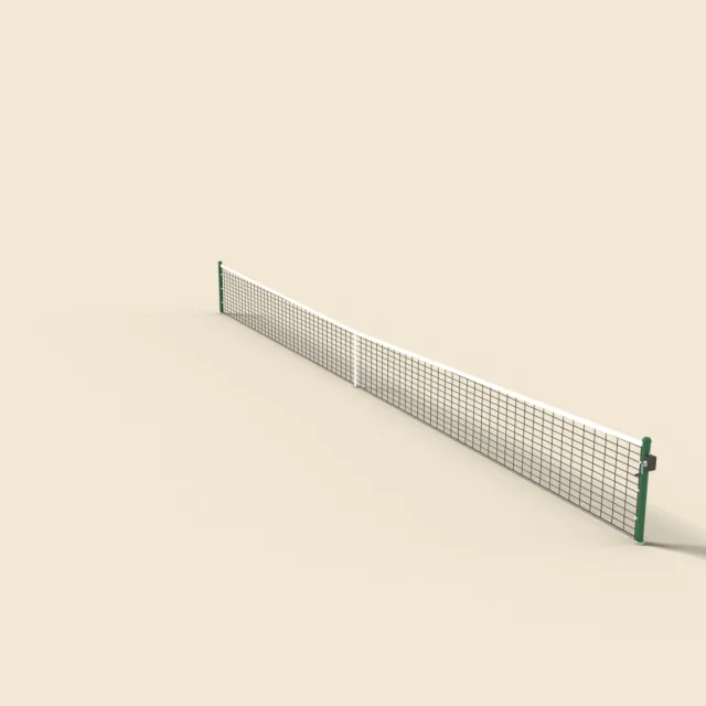 Tennis net on posts