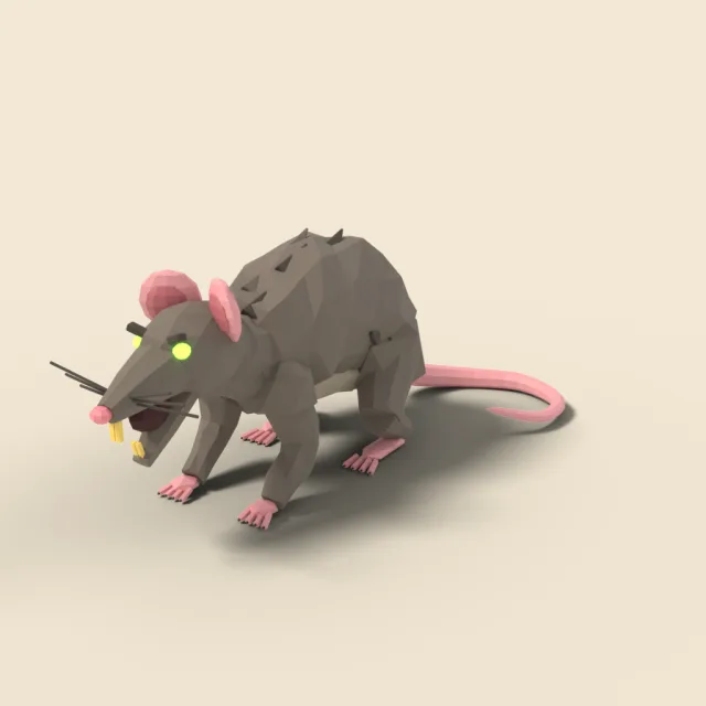 Giant rat with glowing eyes