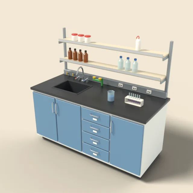 Lab bench with sink
