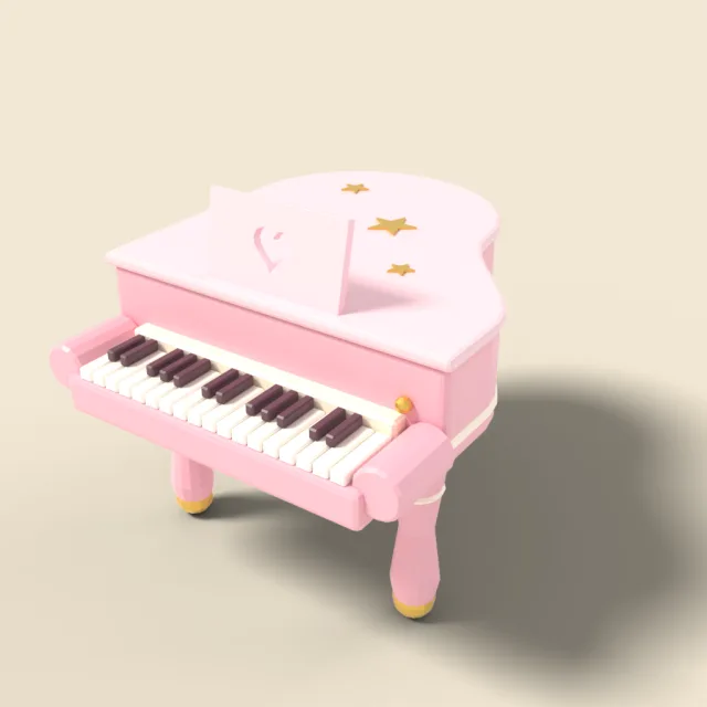 Toy piano in pastel pink