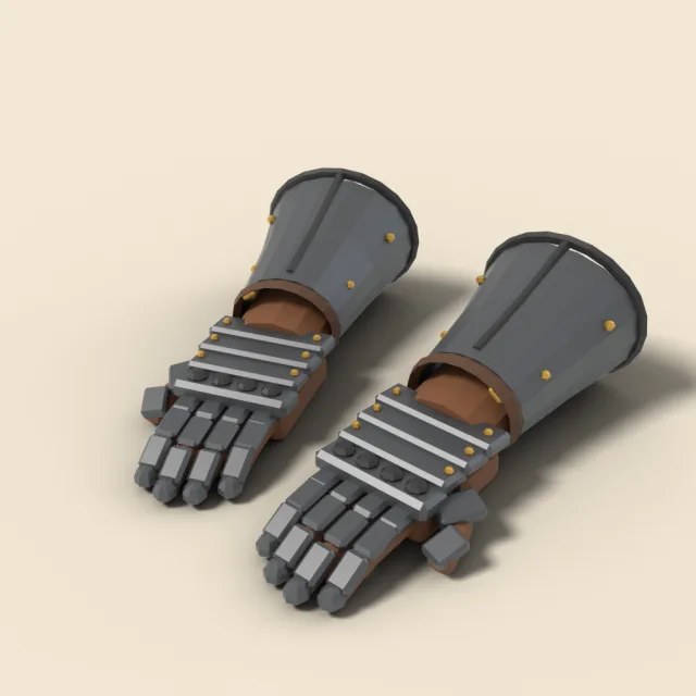 Iron gauntlets pair