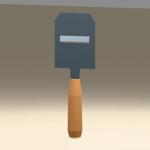 Slotted cheese plane with raised cutting lip and wooden handle