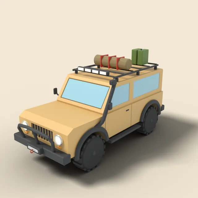 Off-road 4x4 with roof rack