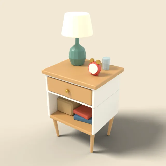 Bedside nightstand with drawer
