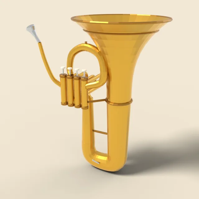 Tuba with large bell