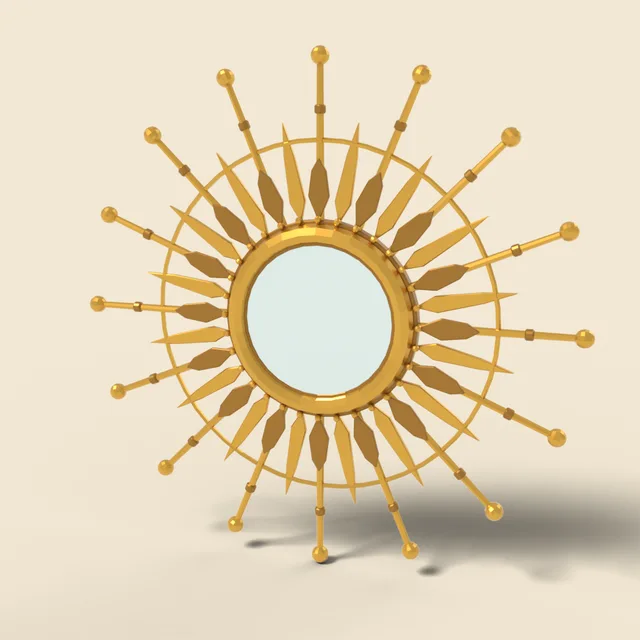 Sunburst wall mirror