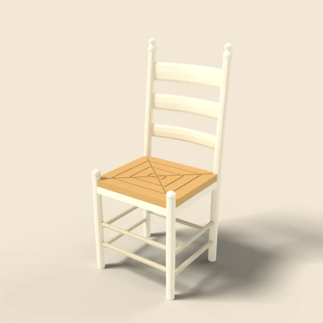 Ladder-back farmhouse chair