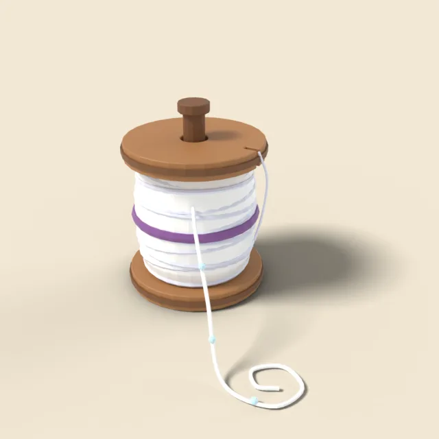 Spool of spider silk
