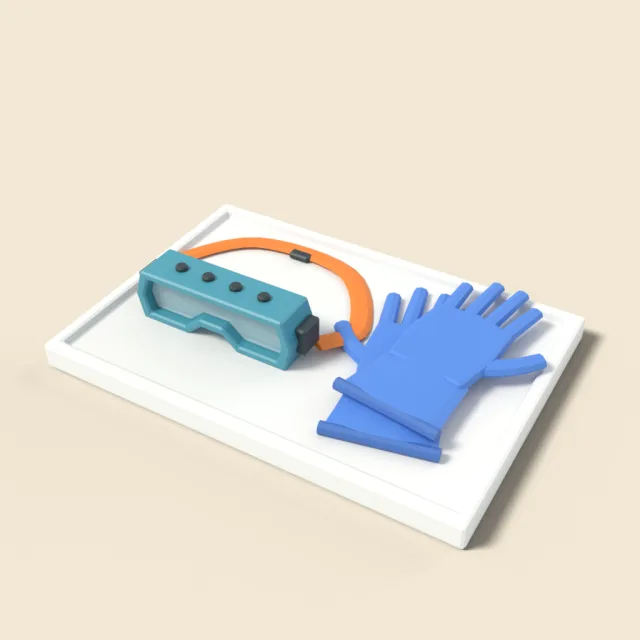 Safety goggles and gloves set