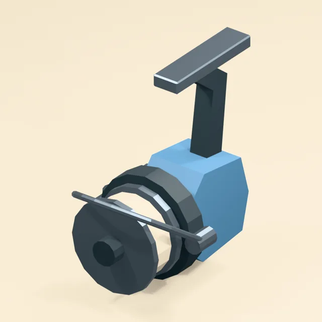 Fixed-spool fishing reel with bail and crank