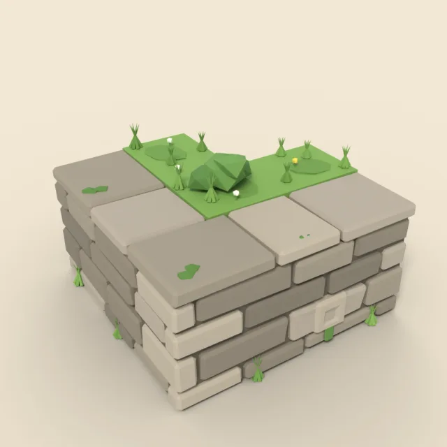 Stone retaining wall corner