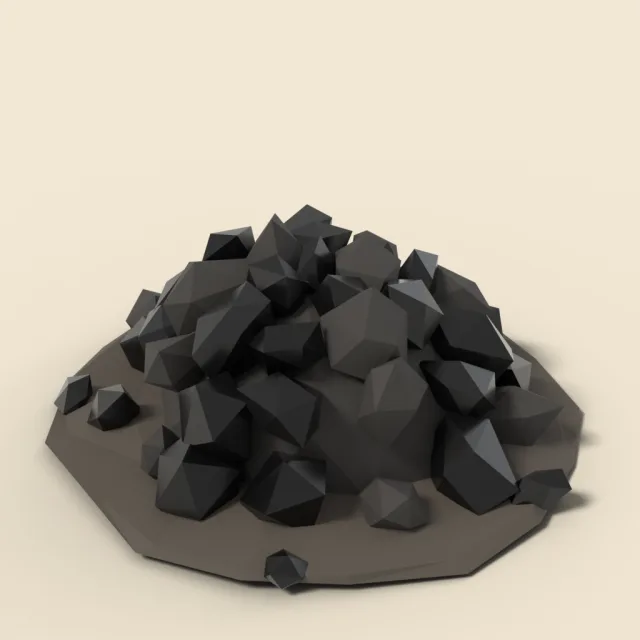 Pile of coal lumps