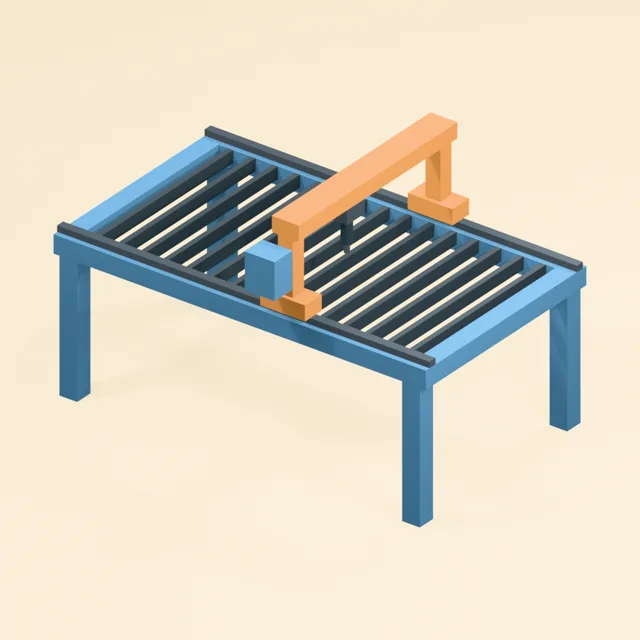 gantry_plasma_cutting_table_open_slat_bed_travel_gantry_and_torch