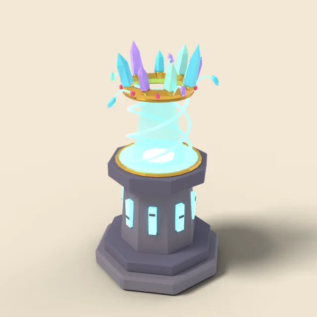 Floating crown of crystal shards