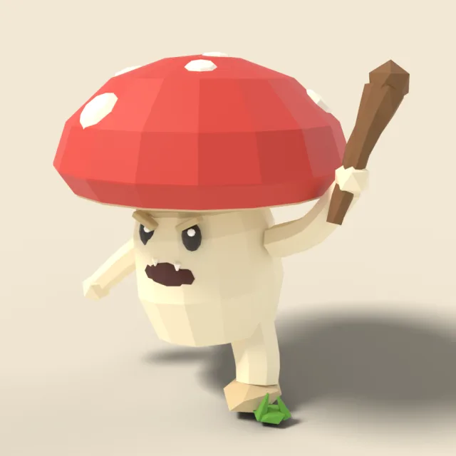 Mushroom man waddling