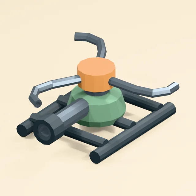 Three-arm rotary lawn sprinkler on sled base