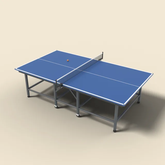 Table tennis table with net