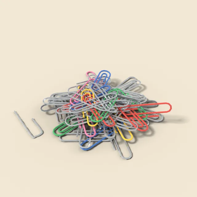 Paper clip pile