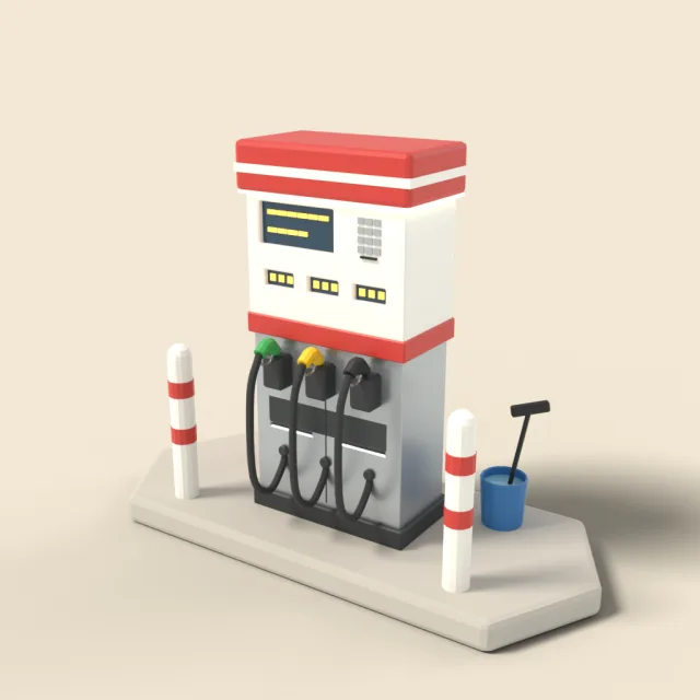 Gas station fuel pump