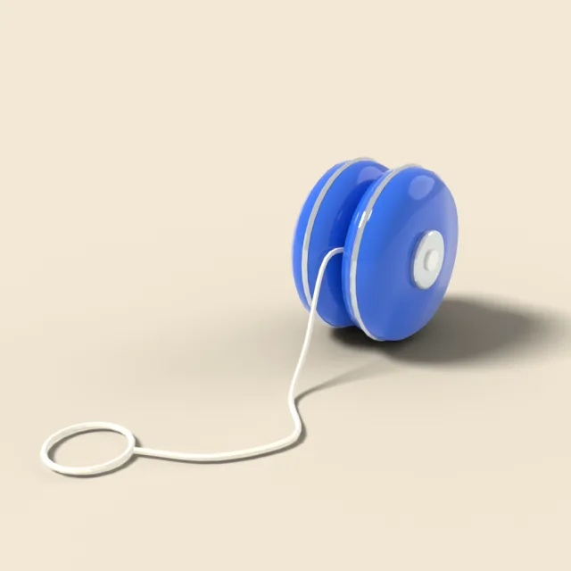 Yo-yo in glossy blue