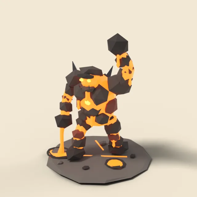 Lava golem dripping magma