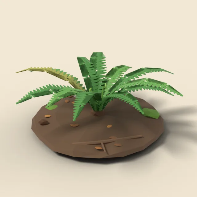 Fern clump forest floor